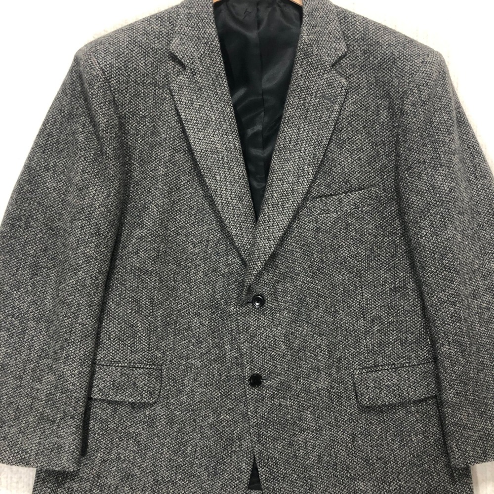 Barrington Mens 46S Grey Tweed Blazer 100% Wool Sport Coat 2 Button S-171 85029